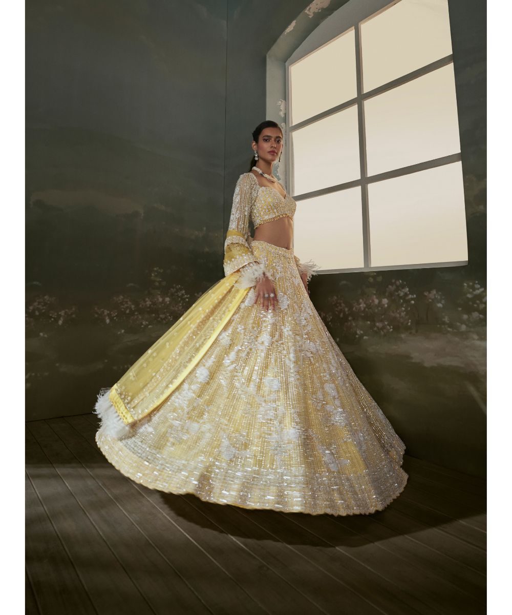 NITIKA GUJRAL - Yellow Lehenga Choli Set